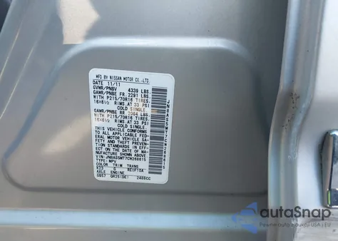 2012 Nissan Rogue S из США, поврежденный, VIN JN8AS5MT7CW268615